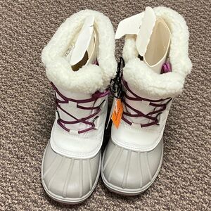 Cat & Jack White and Purple Kids Boots